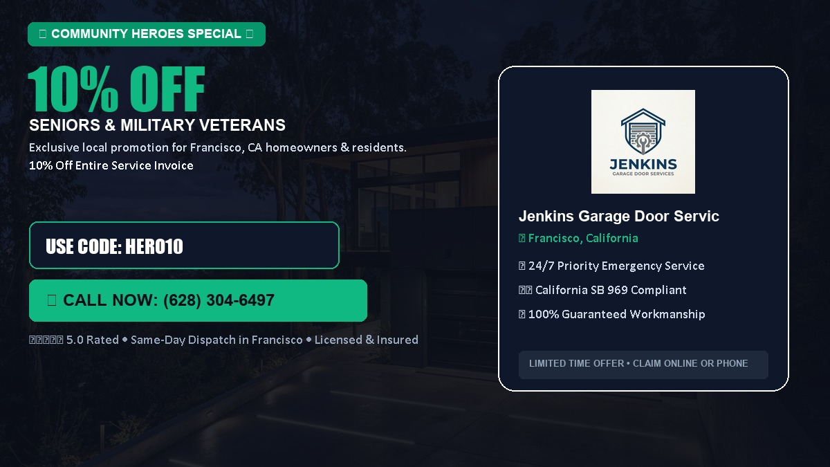 10% OFF Senior Citizens (65+) & Military / Veteran Community Discount in Francisco, CA